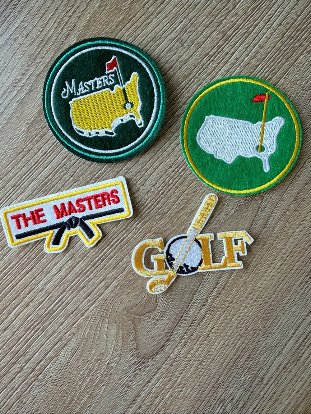The Masters Golf Patch Set - Green, Yellow, White